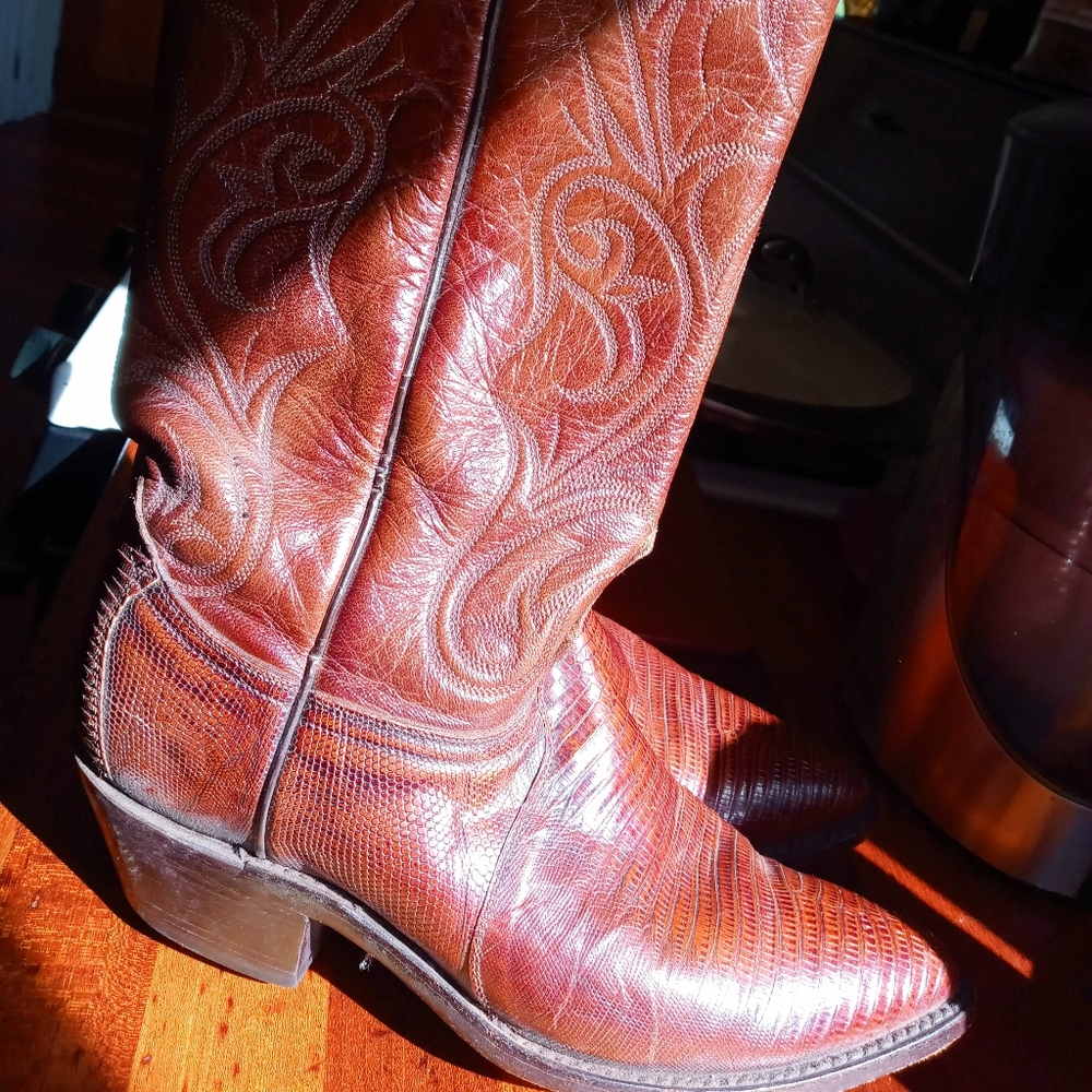 Dan Post Teju Lizard mid-Calf Cowgirl Boots